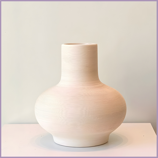 Ivory Horizon Pottery Vase