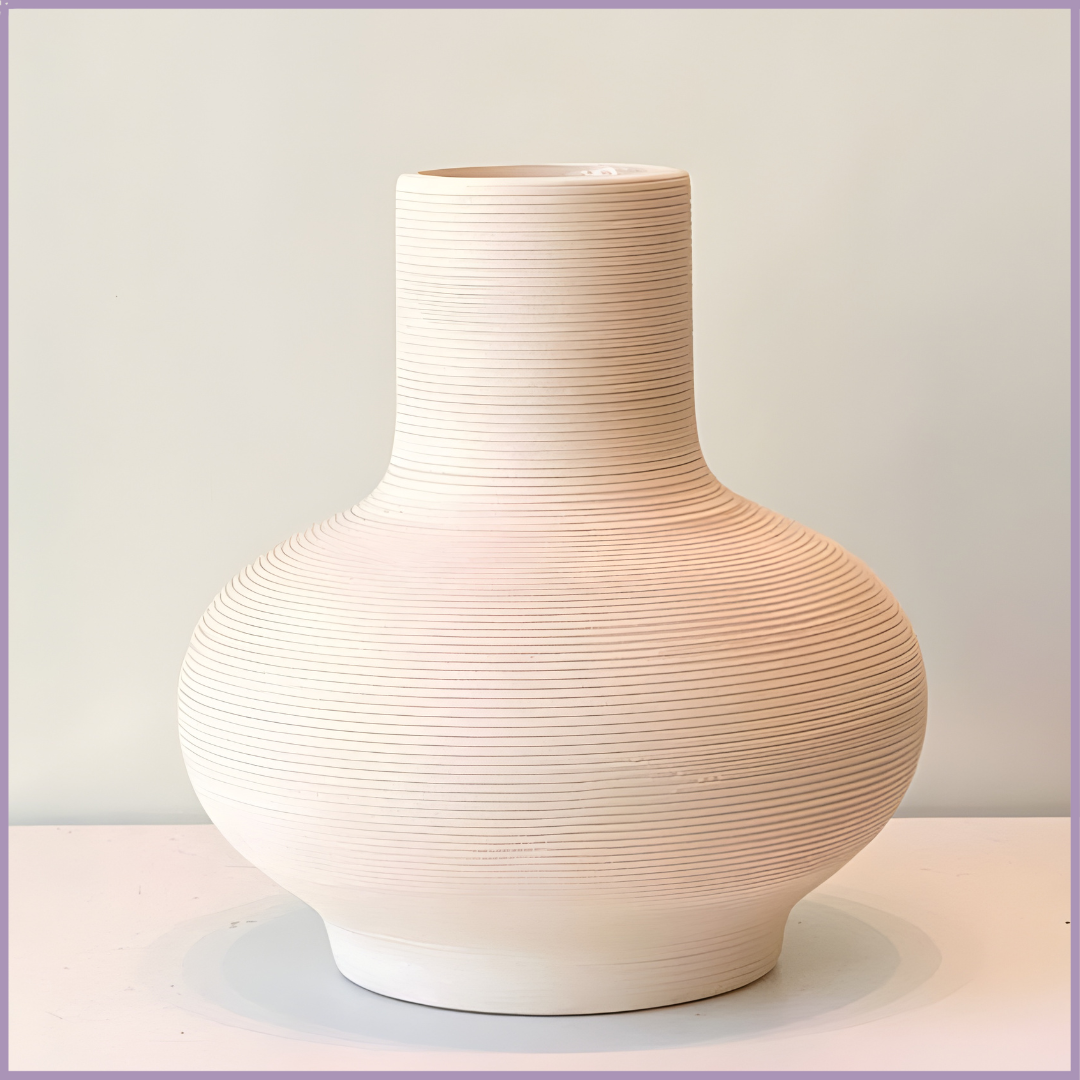 Ivory Horizon Pottery Vase