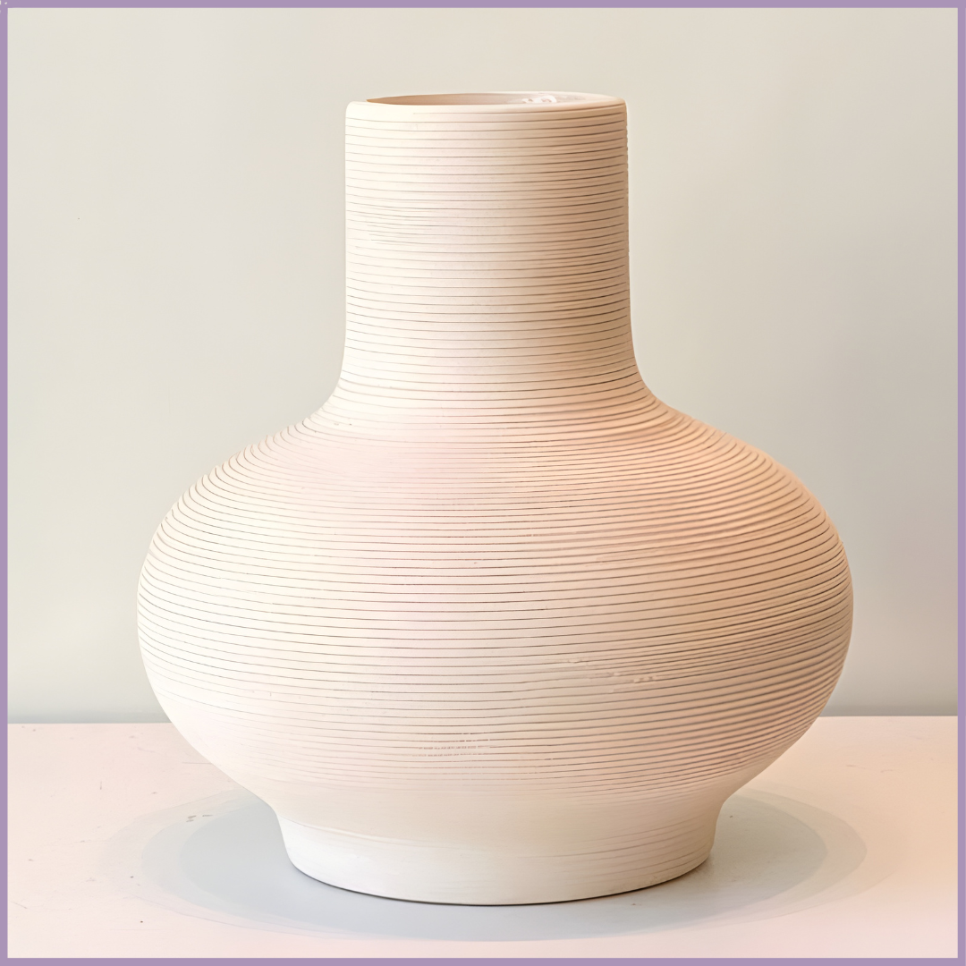 Ivory Horizon Pottery Vase