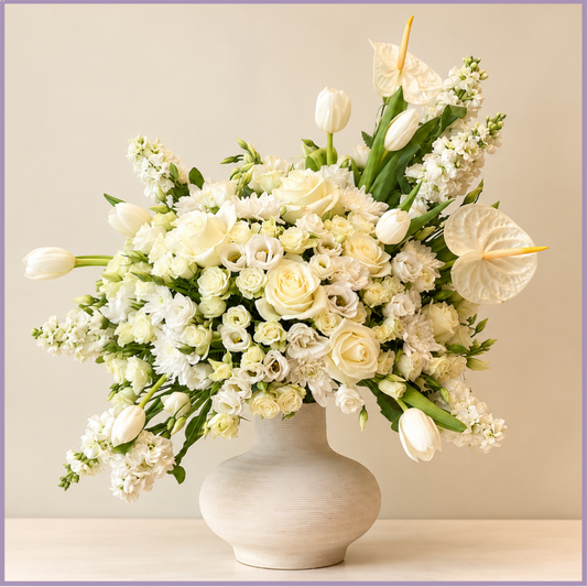 Ivory Serenity – Luxury White Floral Arrangement