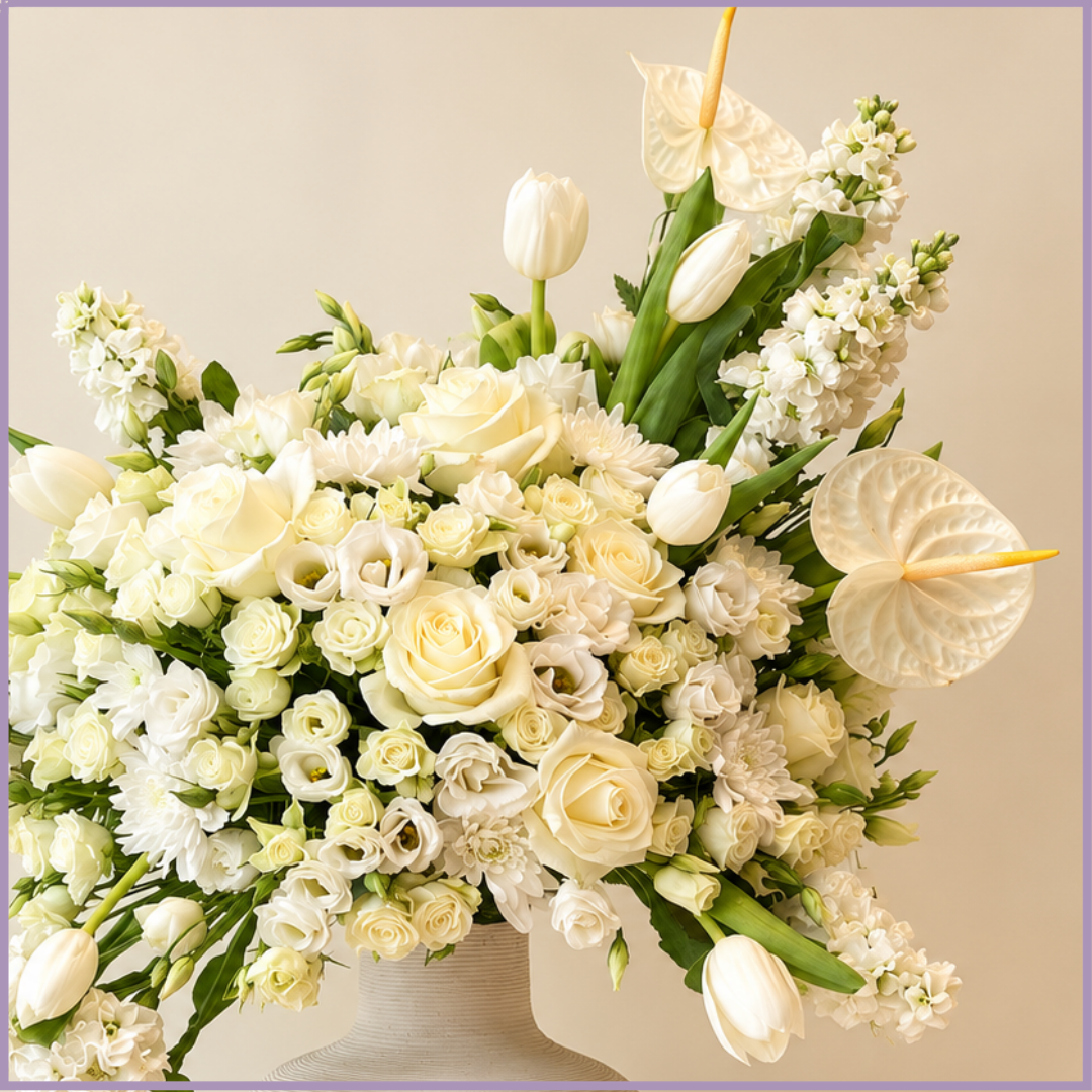 Ivory Serenity – Luxury White Floral Arrangement