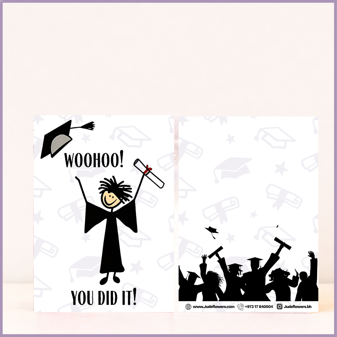 Jude Flowers Graduation Woohoo You Did It Greeting Card