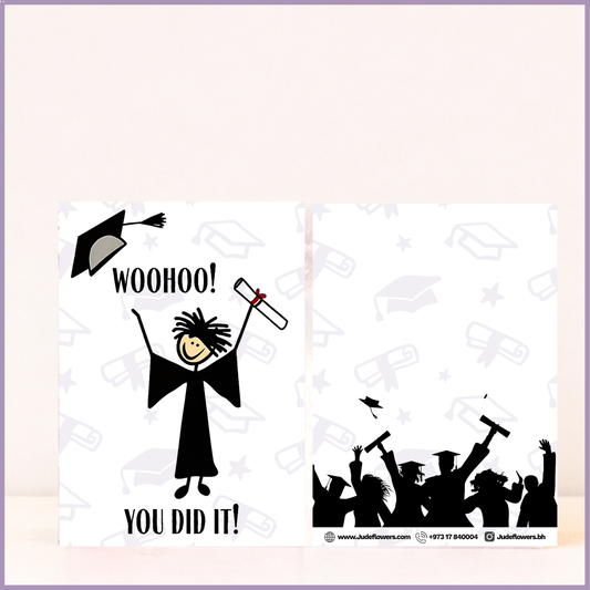 Jude Flowers Graduation Woohoo You Did It Greeting Card