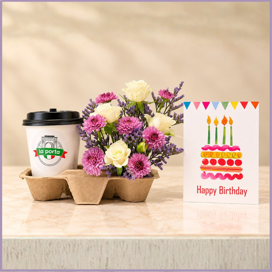Lavender Birthday Coffee & Blooms