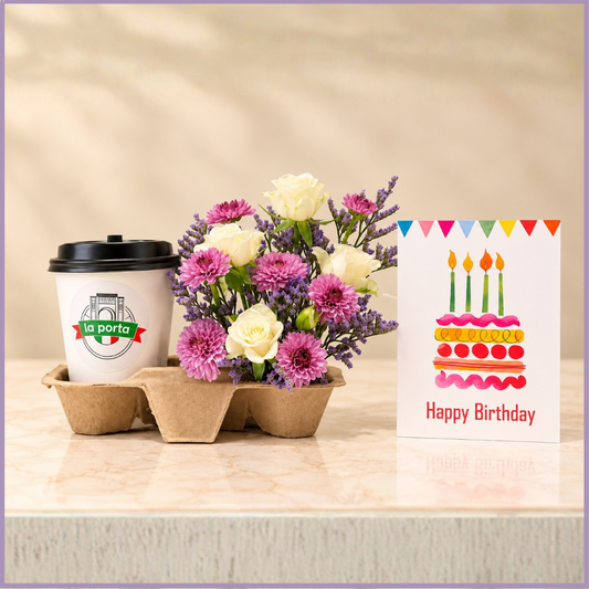 Lavender Birthday Coffee & Blooms