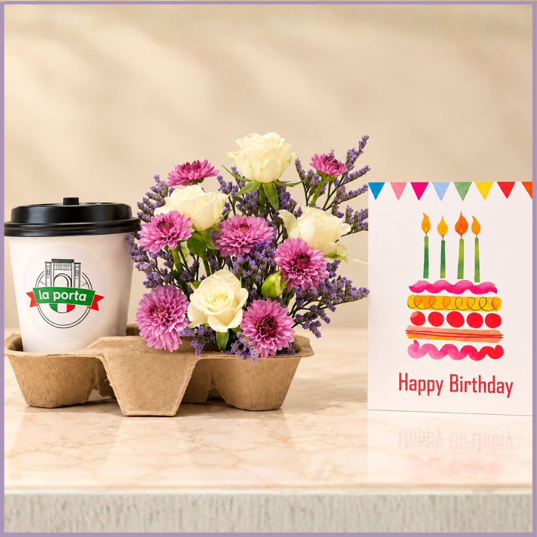 Lavender Birthday Coffee & Blooms