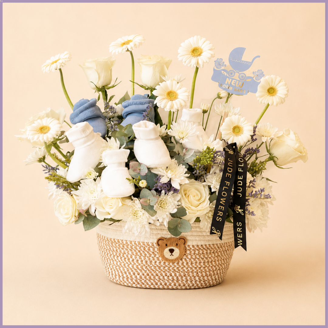 Little Prince Garden – Baby Boy Flower & Gift Basket