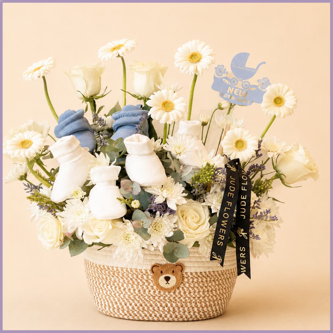 Little Prince Garden – Luxury New Baby Flower & Gift Basket