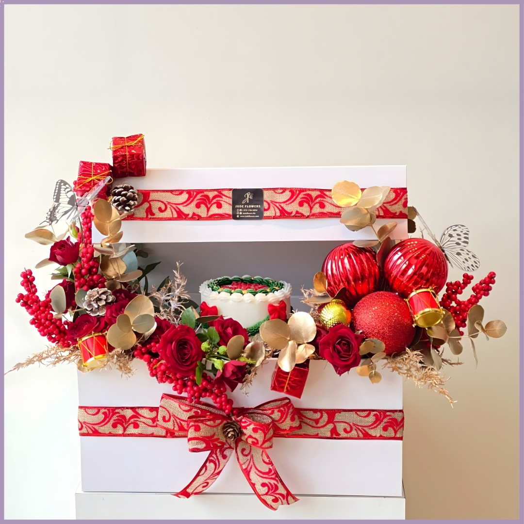 Festive Luxe Dream Bites Cake Crate by Jude Flowers