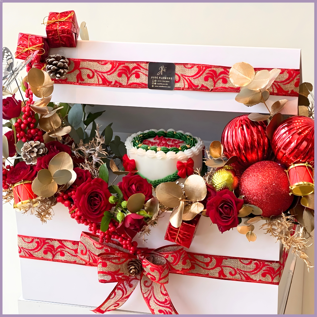 Festive Luxe Dream Bites Cake Crate by Jude Flowers