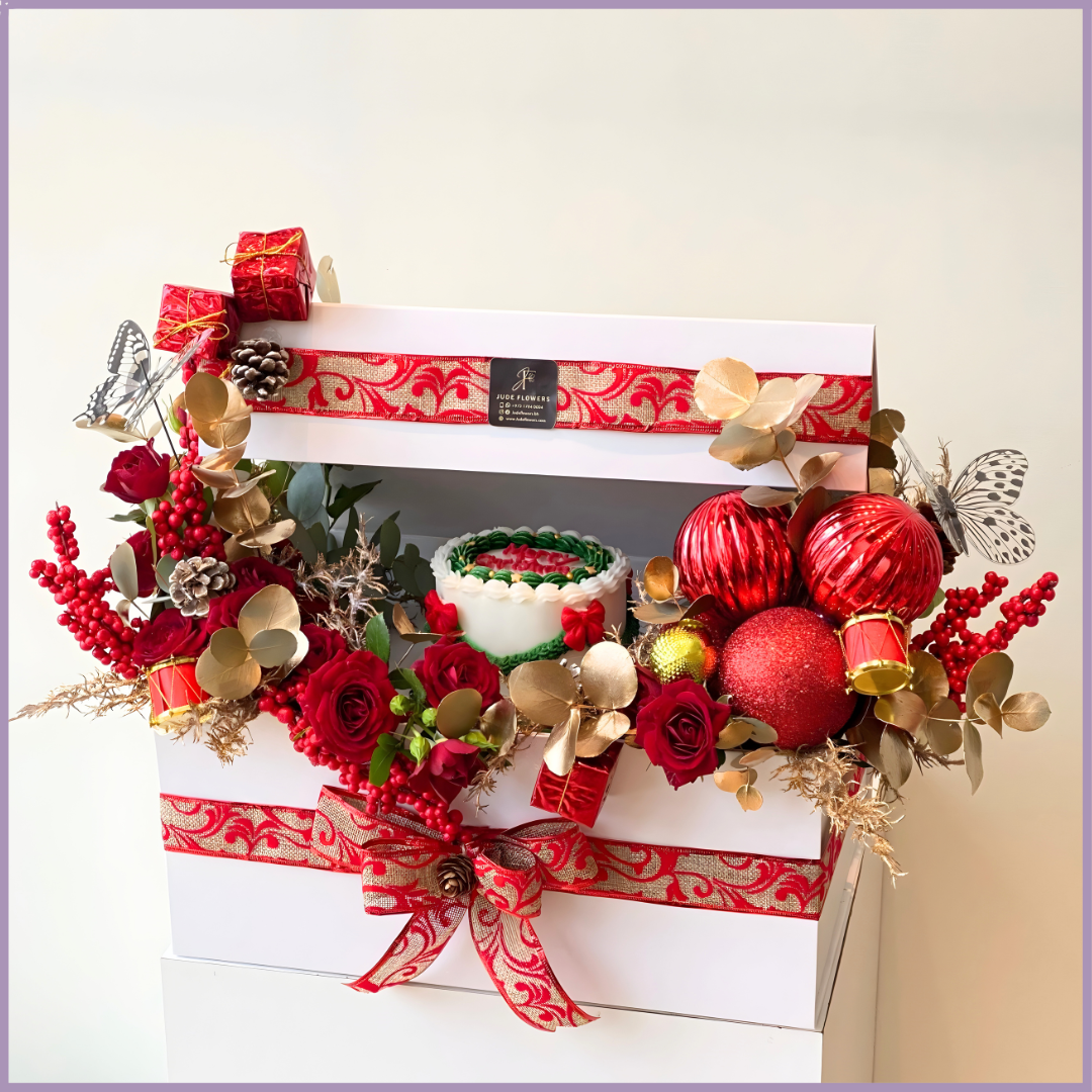 Festive Luxe Dream Bites Cake Crate by Jude Flowers