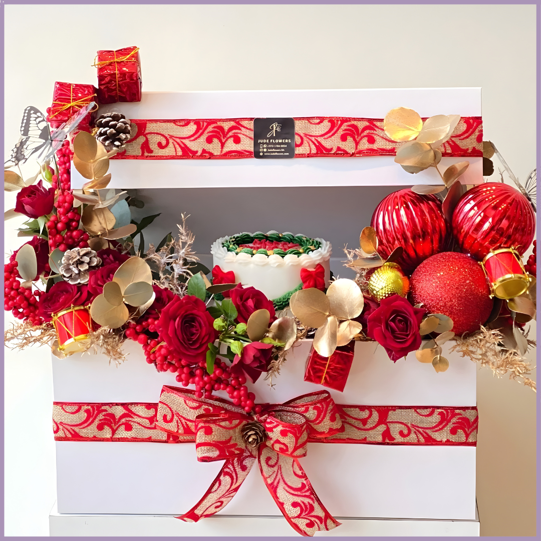 Festive Luxe Dream Bites Cake Crate by Jude Flowers