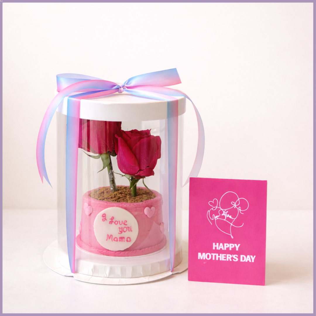 Mama Love Dream Bites Mug Rose Cake Gift Set