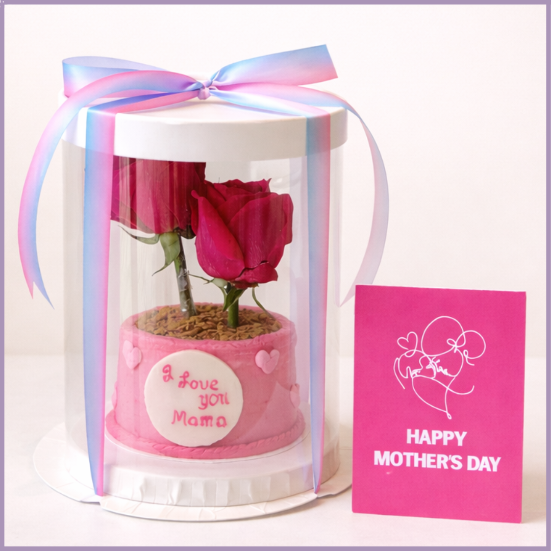 Mama Love Dream Bites Mug Rose Cake Gift Set
