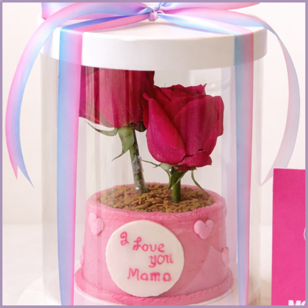 Mama Love Dream Bites Mug Rose Cake Gift Set