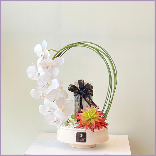 Modern Orchid Cash Gift Arrangement