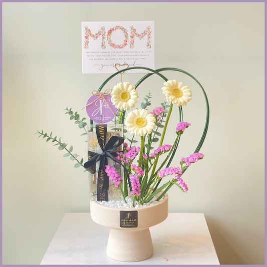 Mom’s Golden Daisy Bloom | Mother’s Day Gerbera Flower Arrangement Gift