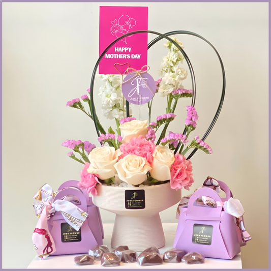 Mom’s Lilac Luxury Bloom a Mother’s Day Flowers and Dolcetta Chocolate Gift