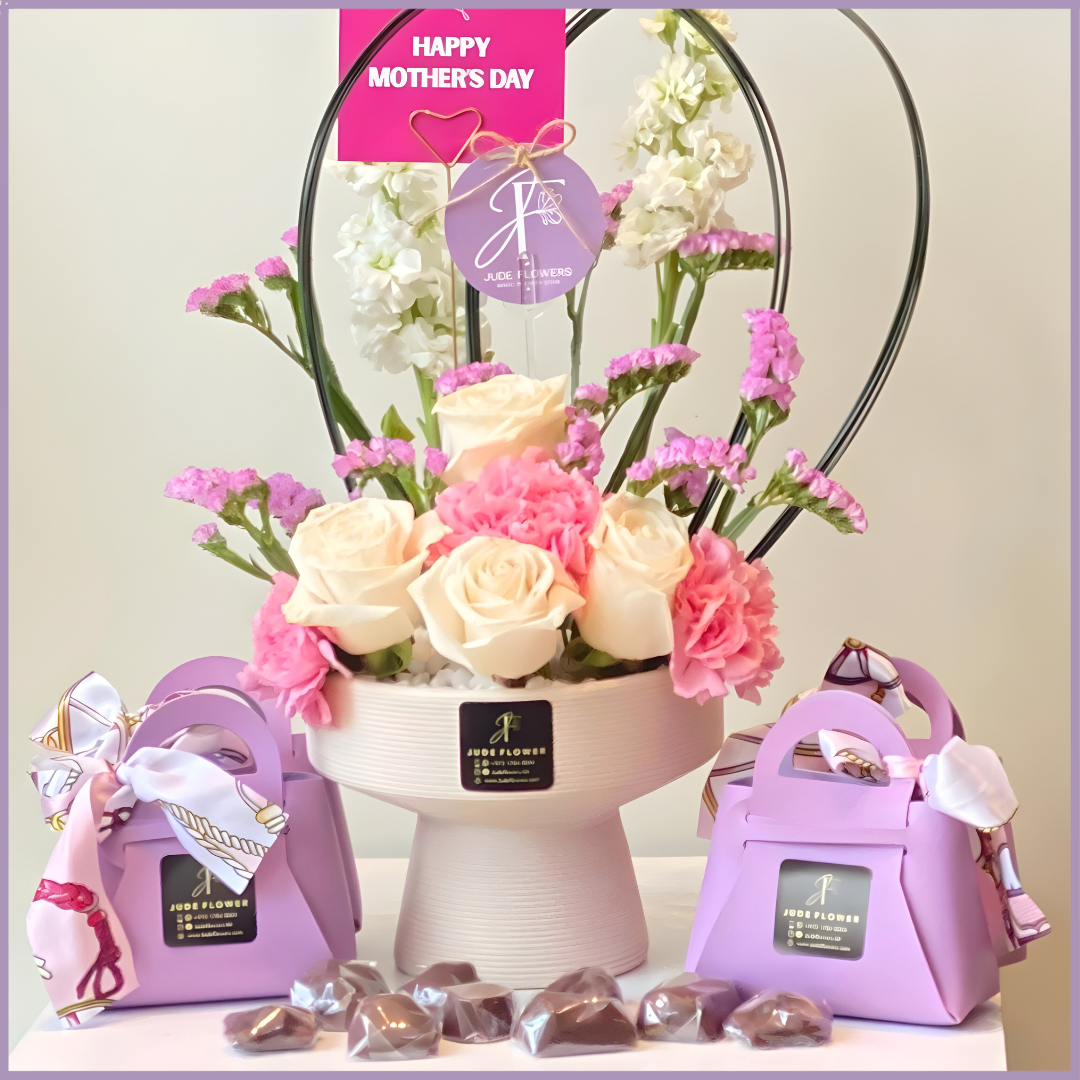 Mom’s Lilac Luxury Bloom a Mother’s Day Flowers and Dolcetta Chocolate Gift