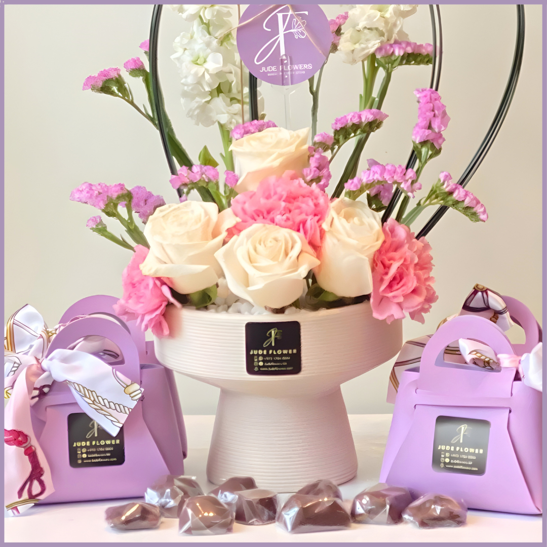 Mom’s Lilac Luxury Bloom a Mother’s Day Flowers and Dolcetta Chocolate Gift