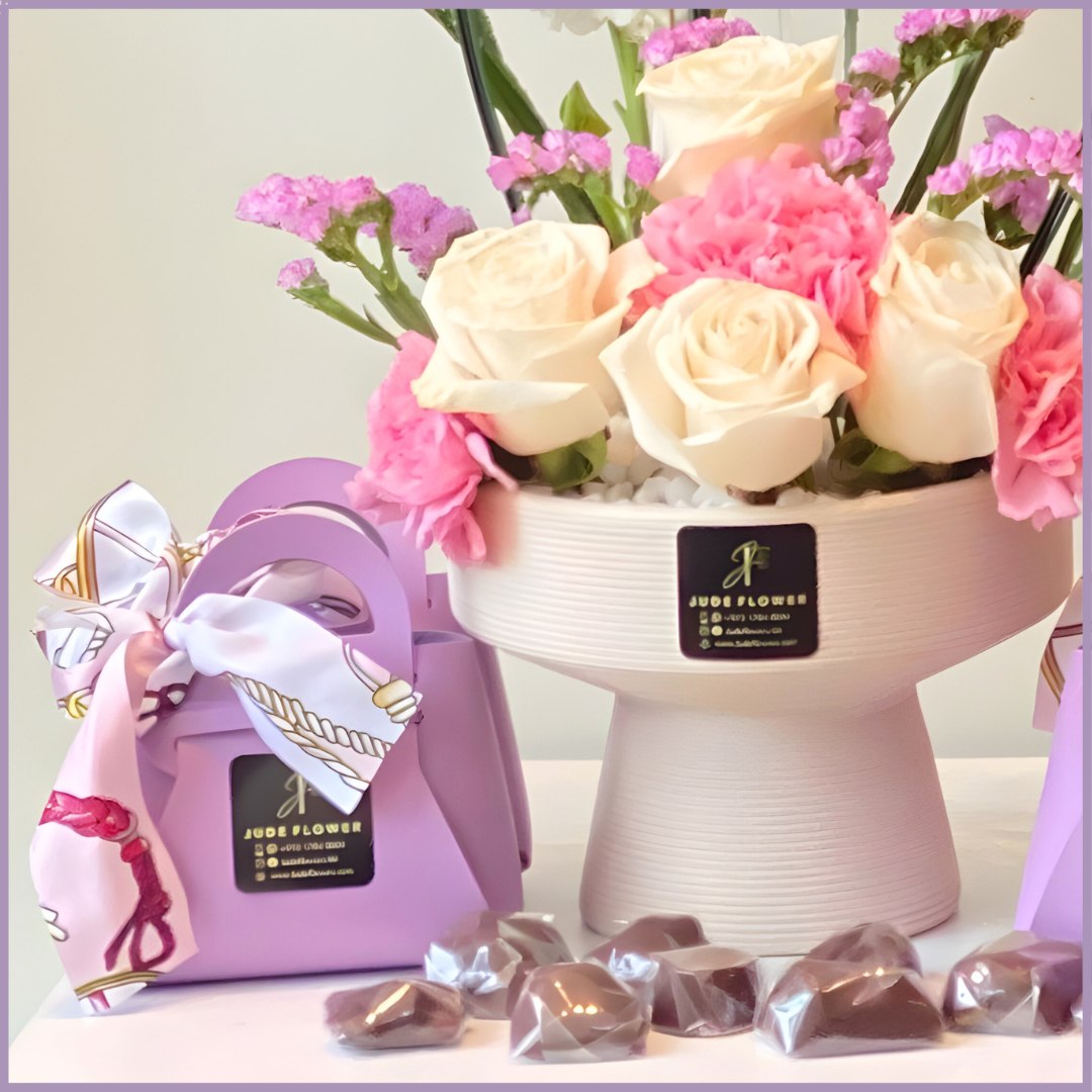 Mom’s Lilac Luxury Bloom a Mother’s Day Flowers and Dolcetta Chocolate Gift