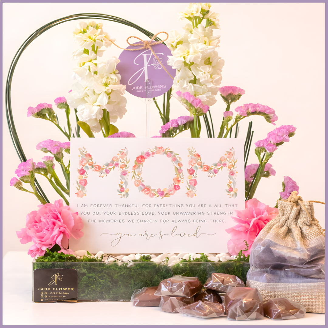 Moms Sweet Bloom Chocolate Flower Box Mothers Day Gift