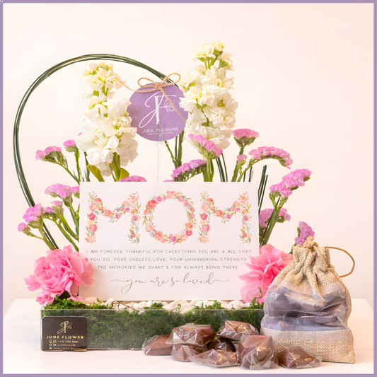 Moms Sweet Bloom Chocolate Flower Box Mothers Day Gift