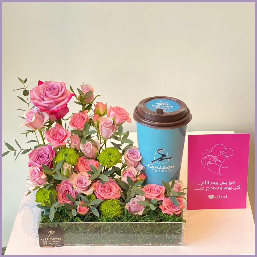 Mothers Day Purple and Pink Rose Acrylic Tray