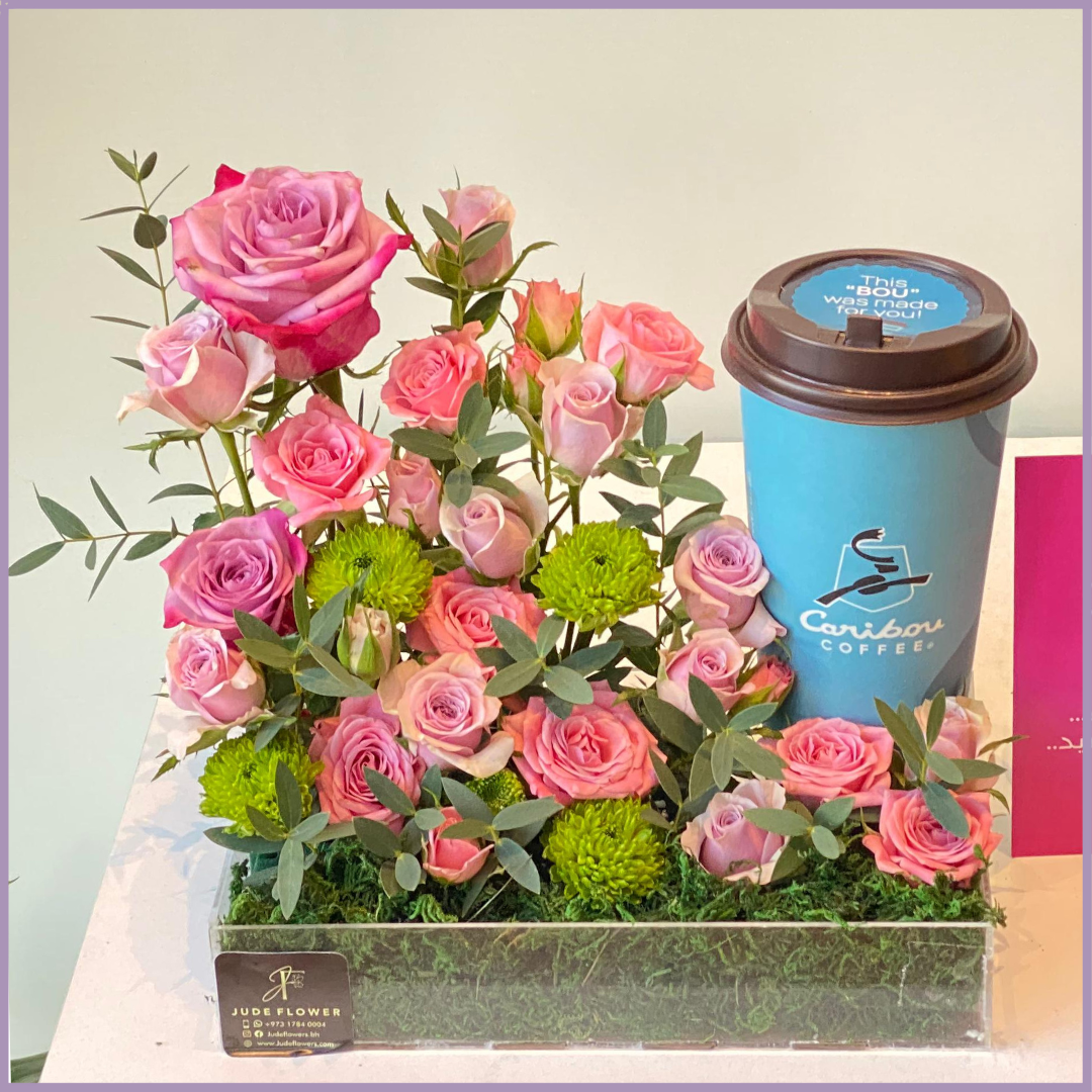 Mothers Day Purple and Pink Rose Acrylic Tray