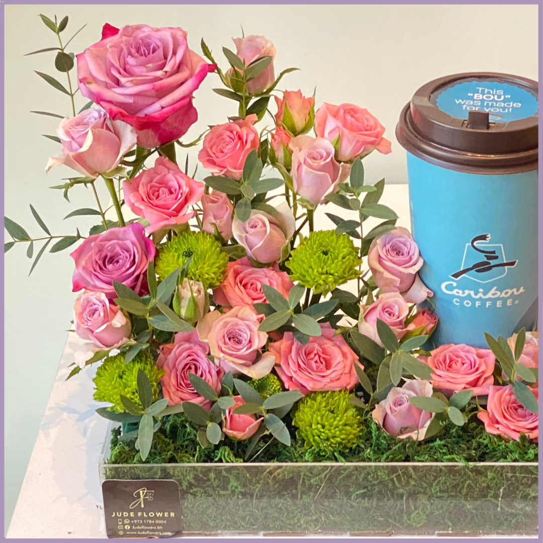 Mothers Day Purple and Pink Rose Acrylic Tray