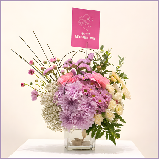 Mothers Day Purple Garden Floral Vase
