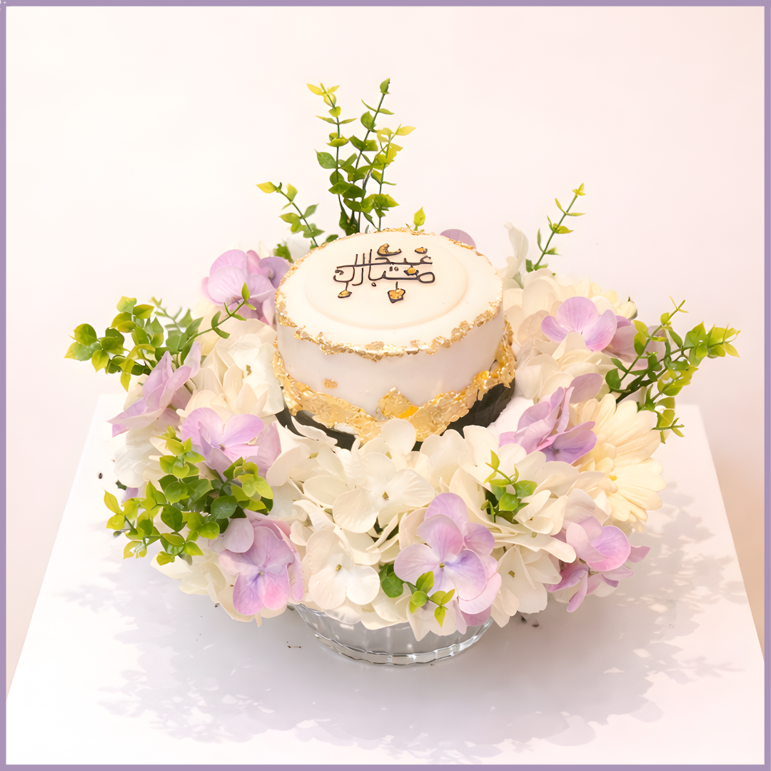 Noor Al Eid Floral Cake Celebration from Jude and Dream Bites