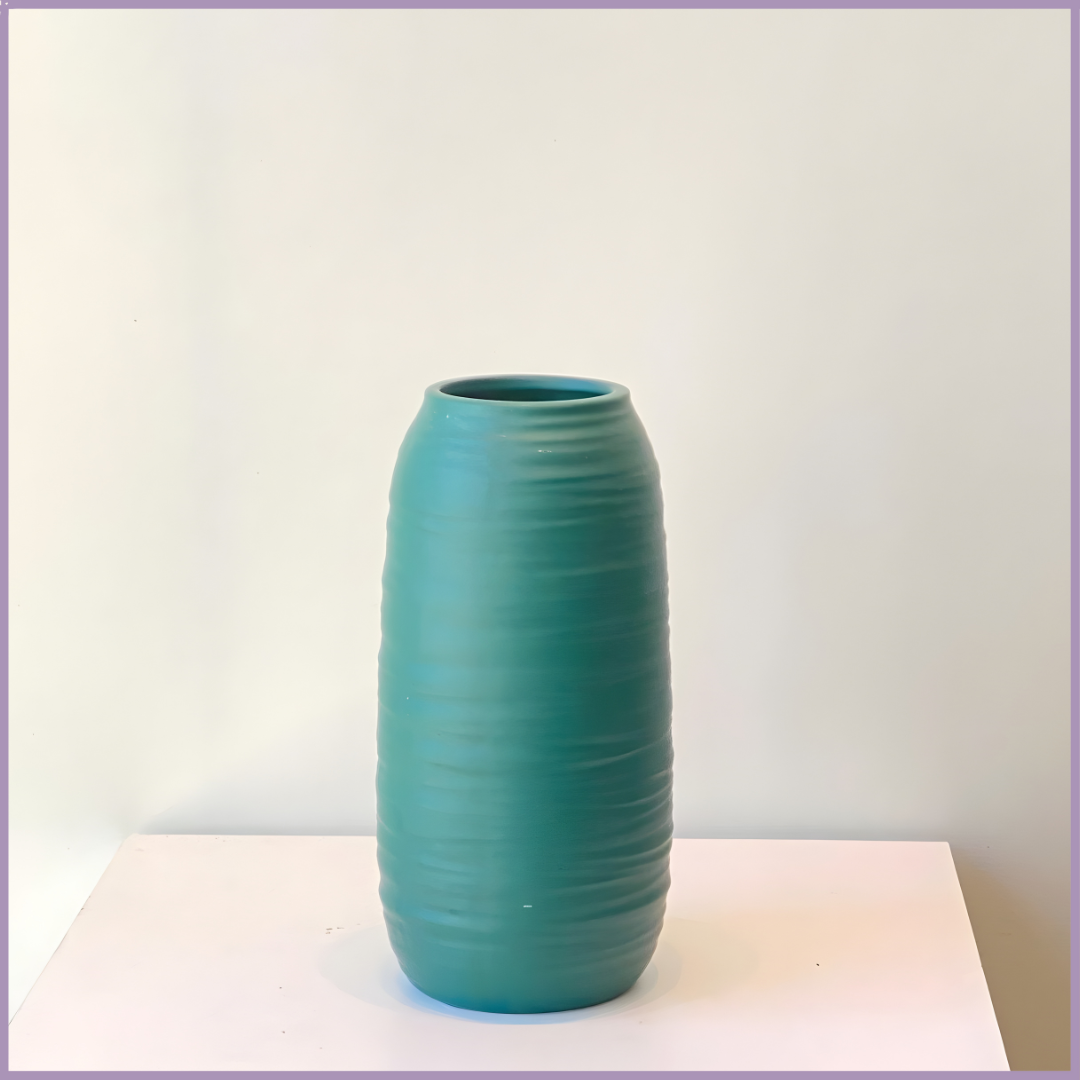 Ocean Calm Textured Ceramic Vase