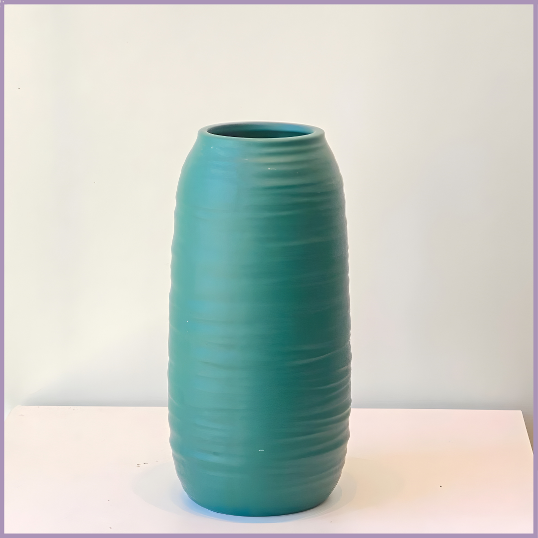 Ocean Calm Textured Ceramic Vase