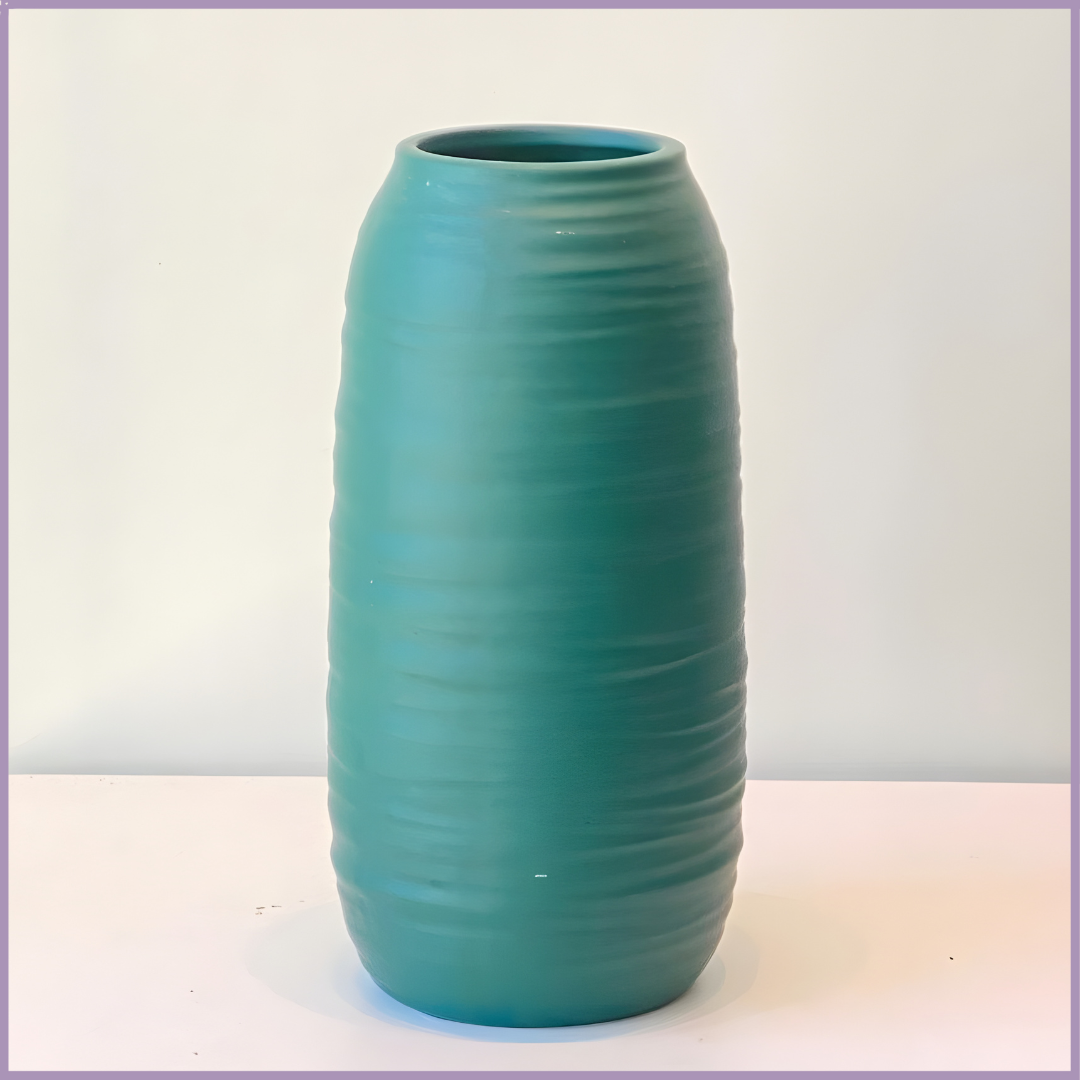 Ocean Calm Textured Ceramic Vase