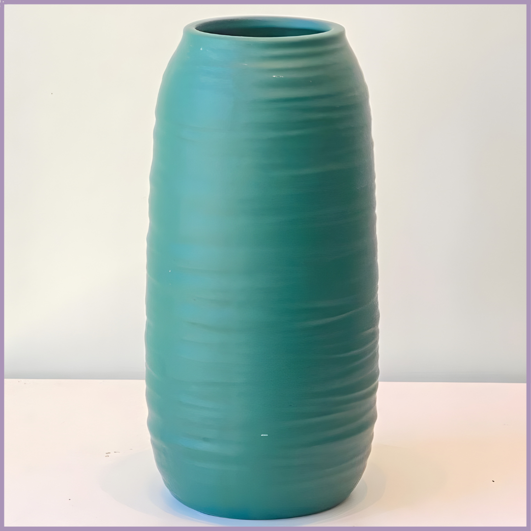 Ocean Calm Textured Ceramic Vase
