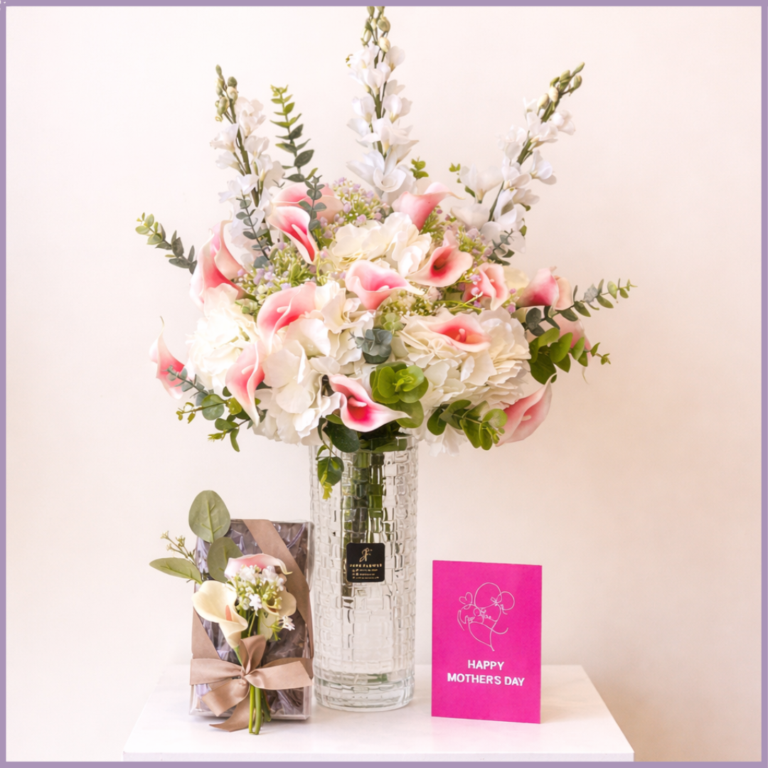 Orchid Elegance Mothers Day Flowers with Dolcetta Chocolate Floral Box