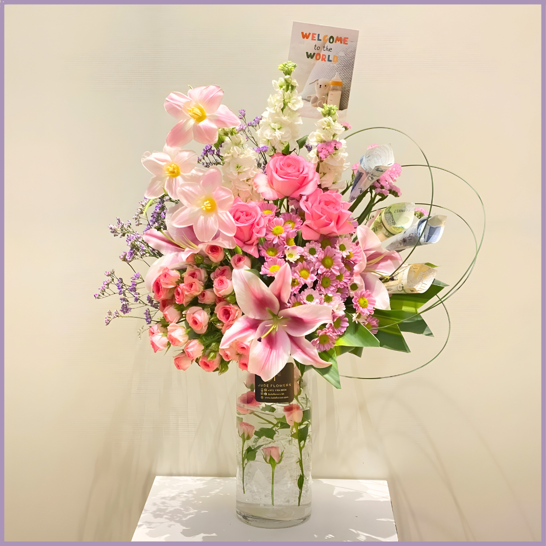 Petals for a Princess – Baby Girl Vase