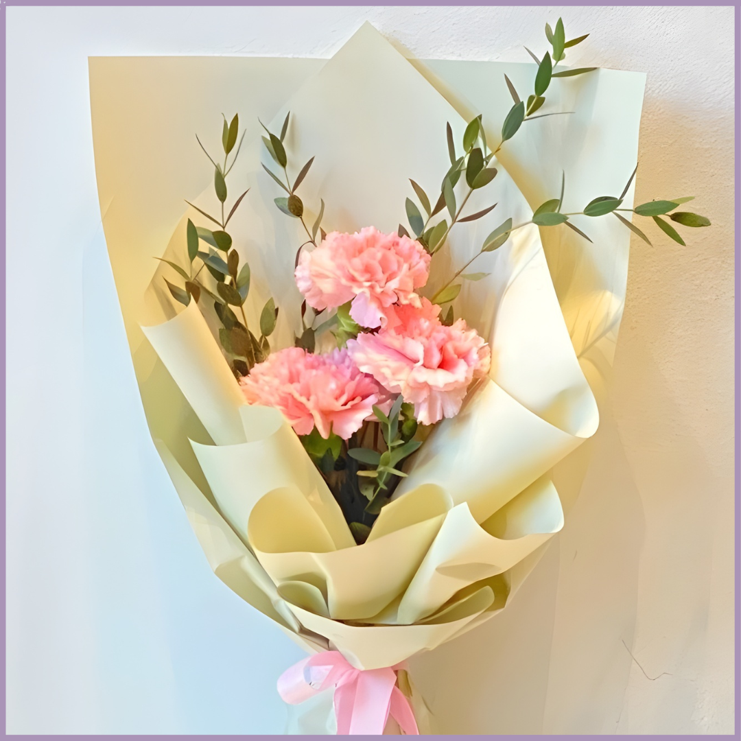 Mini Pink Rose and Carnation Bouquet