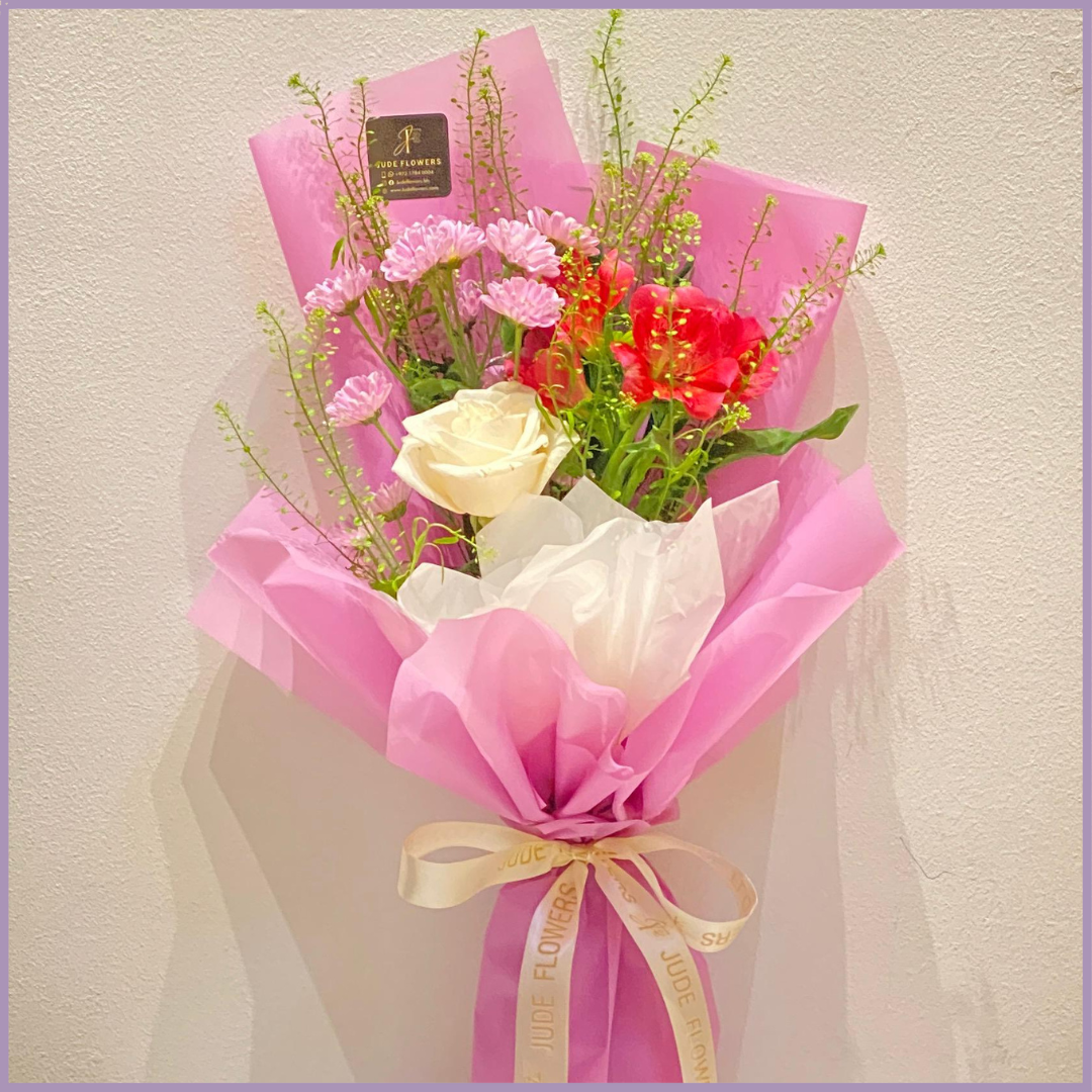 Pink Charm Mixed Flower Mini Bouquet