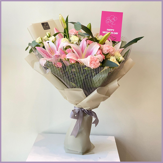 Pink Lily Mothers Day Bouquet