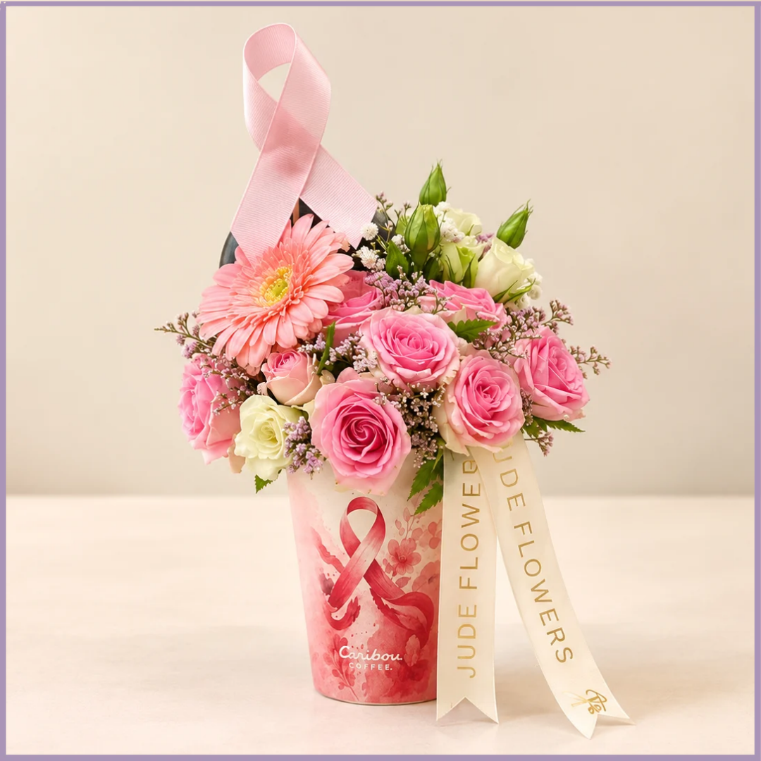 Pink Ribbon Hope – Caribou Floral Tumbler