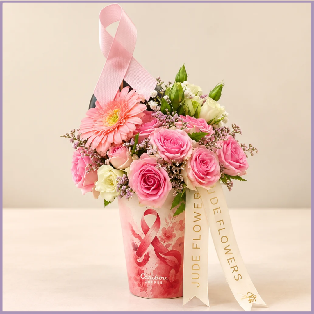 Pink Ribbon Hope – Caribou Floral Tumbler