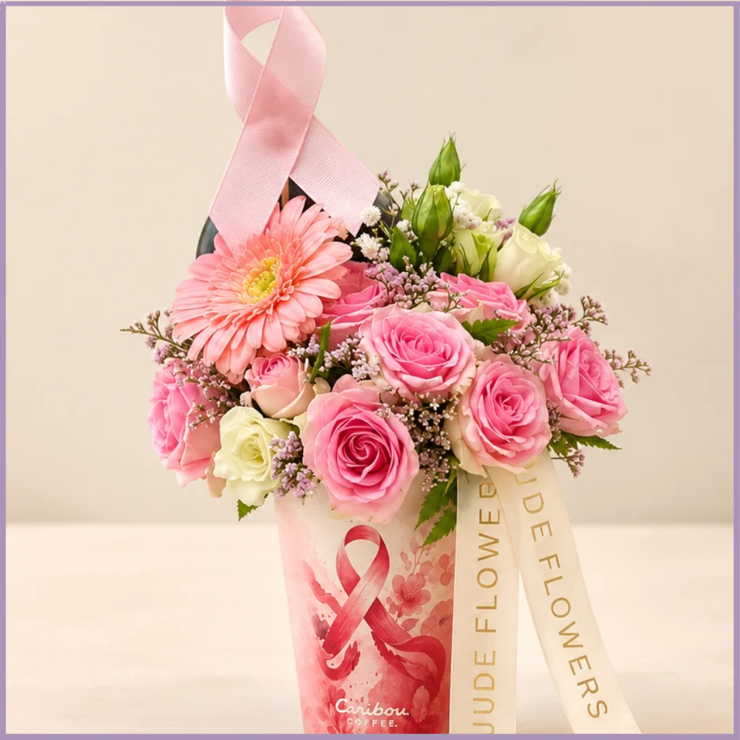 Pink Ribbon Hope – Caribou Floral Tumbler