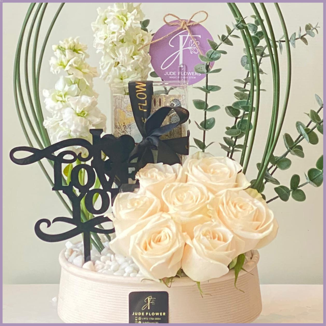 Ivory Whisper Love Bloom White Rose Love Cash Flower Gift