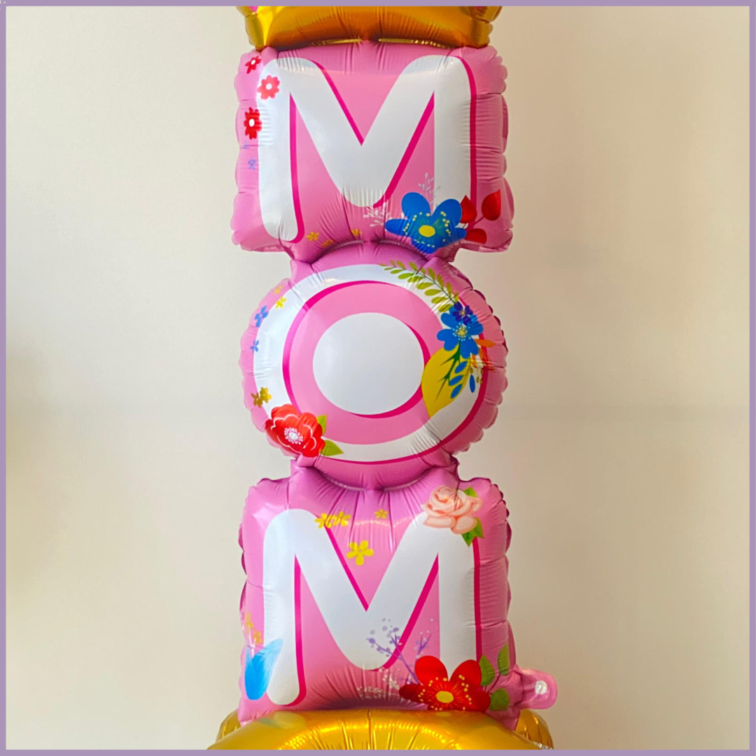 Queen MOM Crown Balloon Arrangement Pink