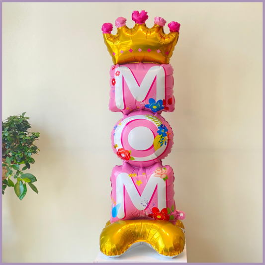 Queen MOM Crown Balloon Arrangement Pink
