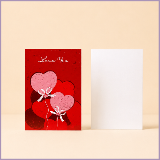 Scarlet Hearts Love Card