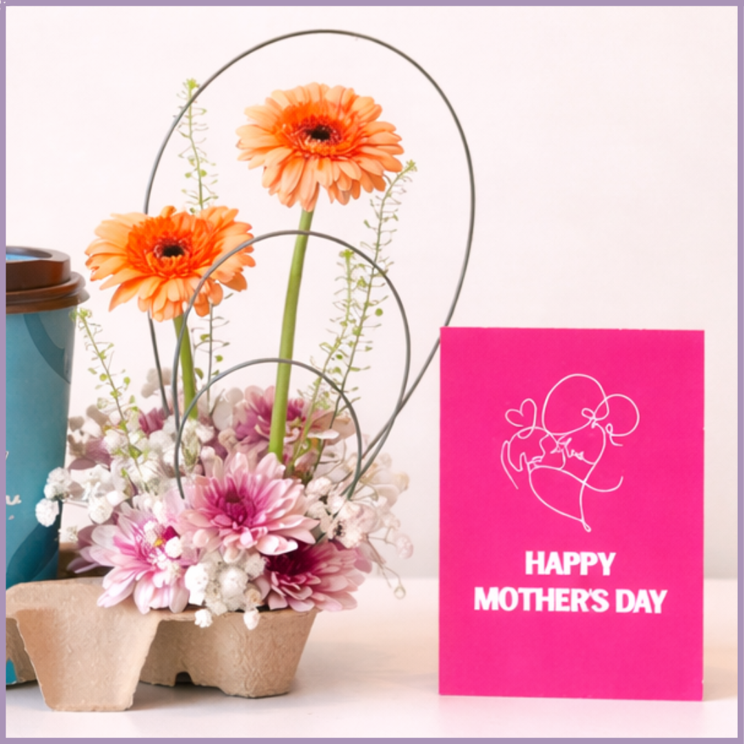 Caribou Coffee Gerbera Mothers Day Floral Surprise Gift