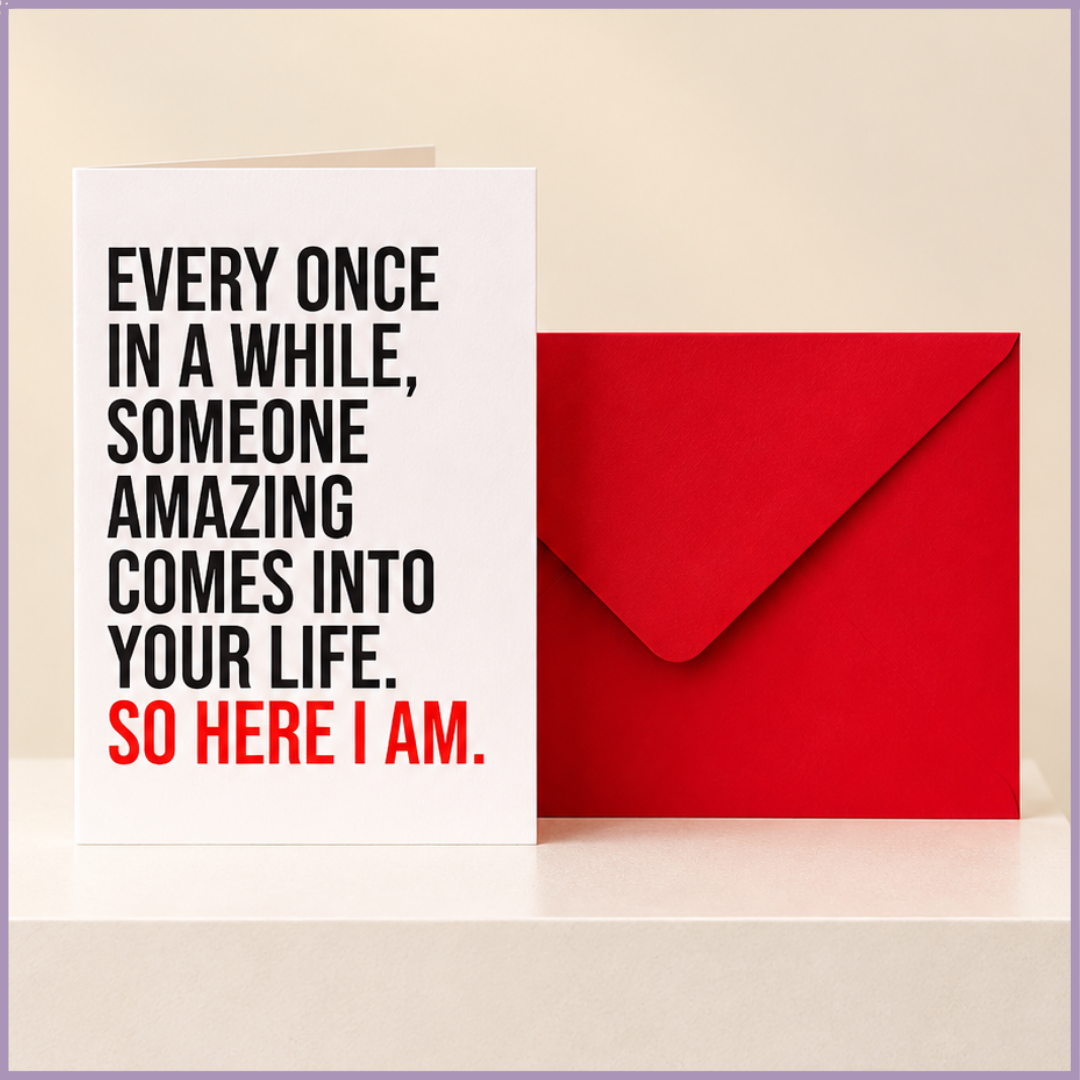 So Here I Am Greeting Card
